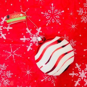 🎁 Peppermint Candy Round Xmas Holiday Decorative Christmas Ornament, NWT